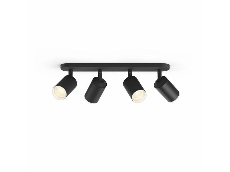 Philips Hue Fugato 4-er Spots 5.7W - schwarz