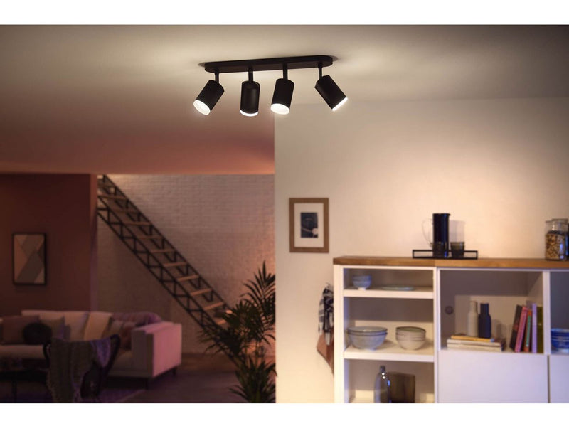 Philips Hue Fugato 4-er Spots 5.7W - schwarz