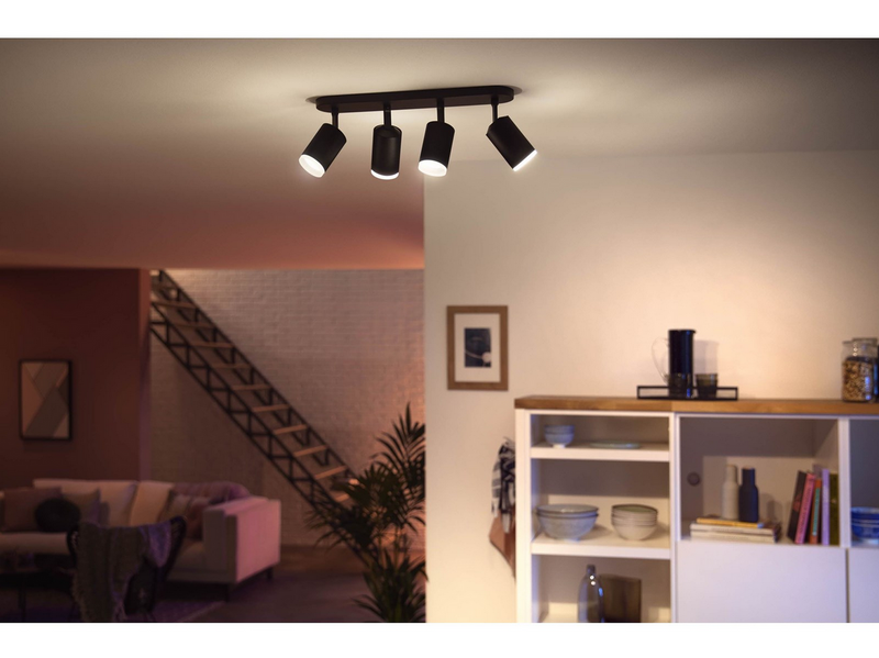 Philips Hue Fugato 4-er Spots 5.7W - schwarz