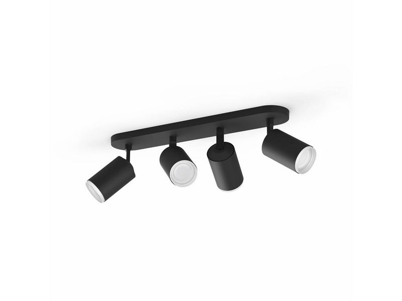 Philips Hue Fugato 4-er Spots 5.7W - schwarz