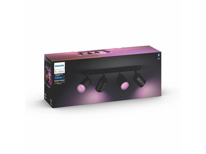 Philips Hue Fugato 4-er Spots 5.7W - schwarz