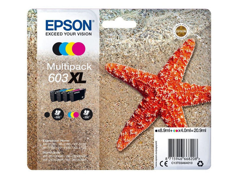 Epson 603XL Multipack - 4-pack - XL - black yellow cyan magenta - original - ink cartridge