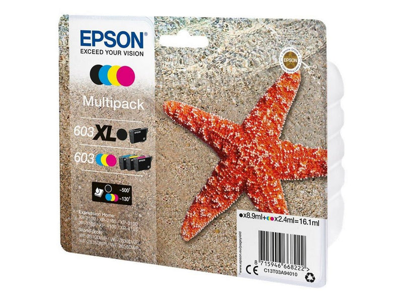 Epson 603 Multipack - 4-pack - black yellow cyan magenta - original - ink cartridge