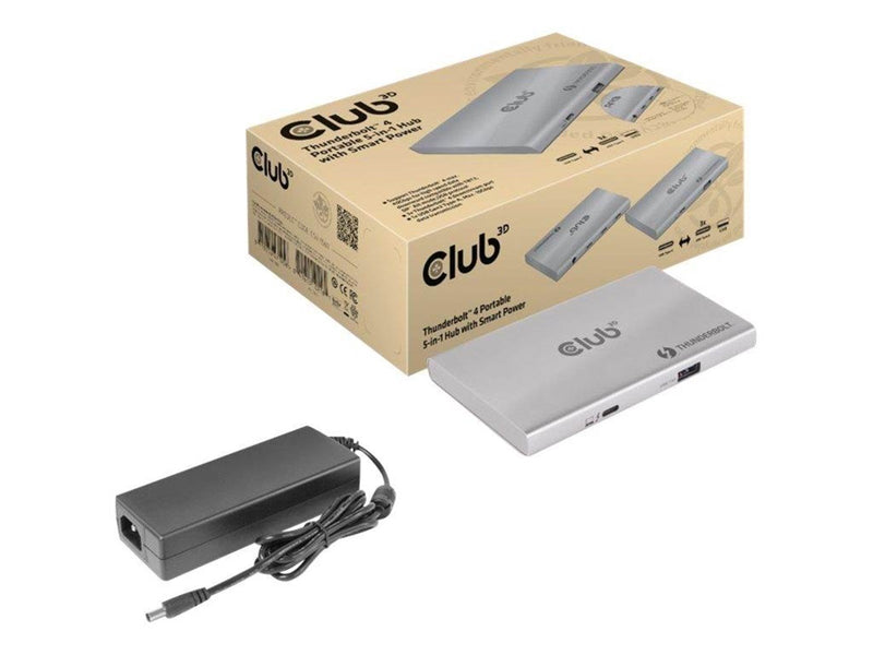Club 3D Club3D Thunderbolt 4 Portable 5-in-1 Hub with Smart Power