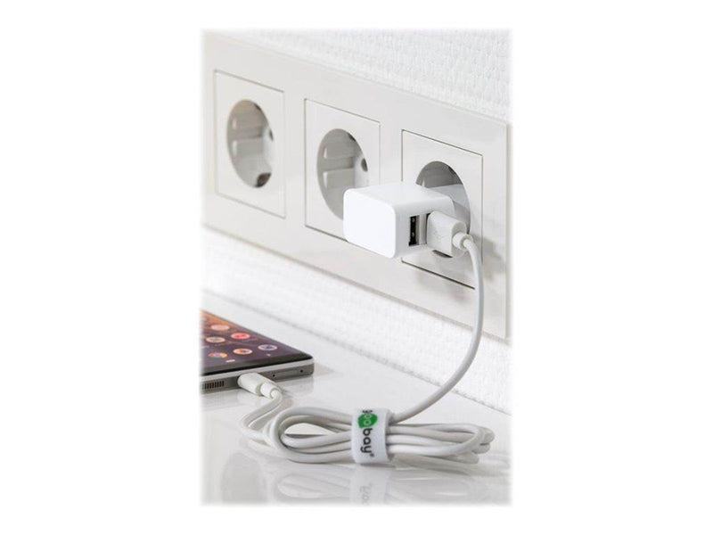Goobay Dual USB charger 2.4 A (12W) white