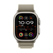 Apple Watch Ultra 2 (GPS + Cellular) 49mm Titaniumgehäuse, Alpine Loop olive, klein