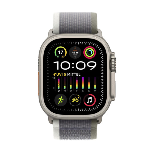 Apple Watch Ultra 2 (GPS + Cellular) 49mm Titaniumgehäuse, Trail Loop grün/grau, M/L