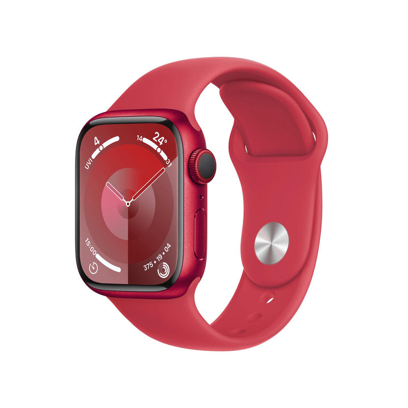 Apple Watch Series 9 (GPS + Cellular) 41mm Aluminiumgehäuse rot, Sportband rot S/M