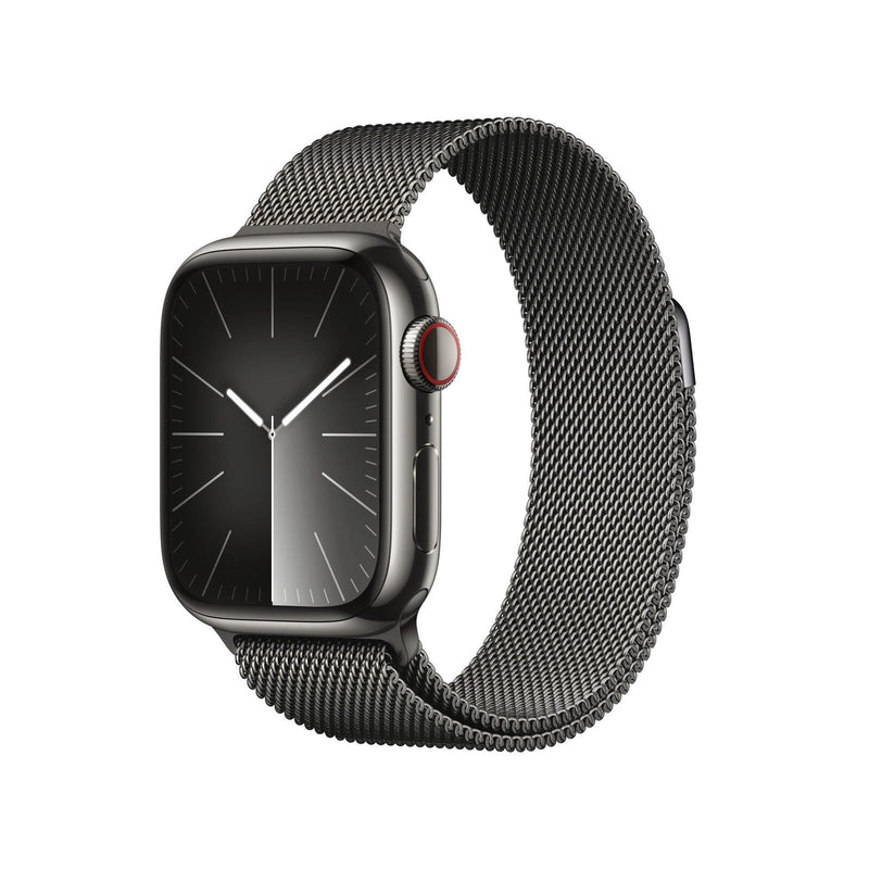 Apple Watch Series 9 (GPS + Cellular) 45mm Edelstahlgehäuse graphite, Milanese Loop grapite