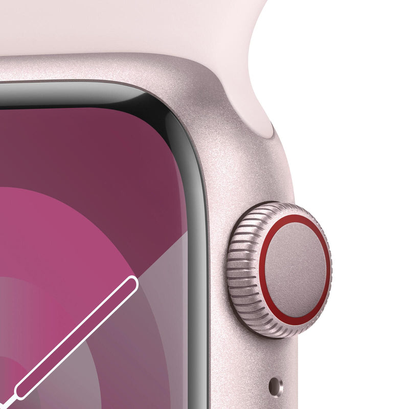 Apple Watch Series 9 (GPS) 41mm Aluminiumgehäuse pink, Sportband pink, S/M