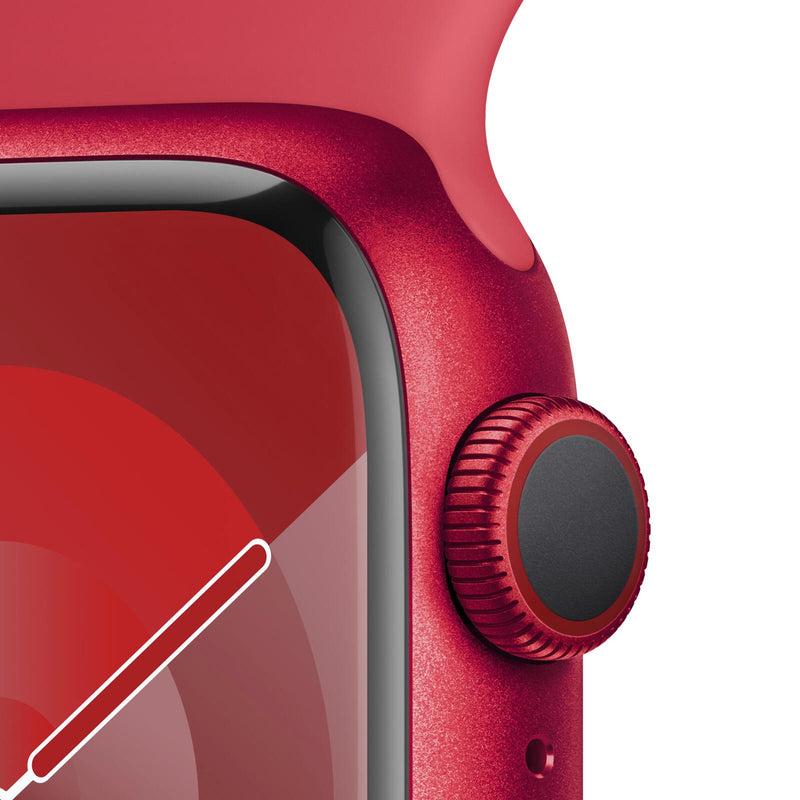 Apple Watch Series 9 GPS 41mm Aluminiumgehäuse rot, Sportband rot S/M