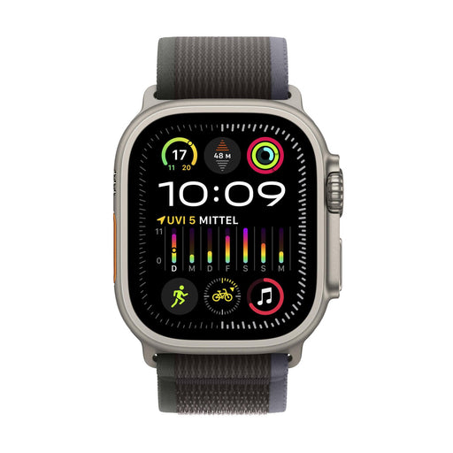 Apple Watch Ultra 2 (GPS + Cellular) 49mm Titaniumgehäuse, Trail Loop blau/schwarz, S/M