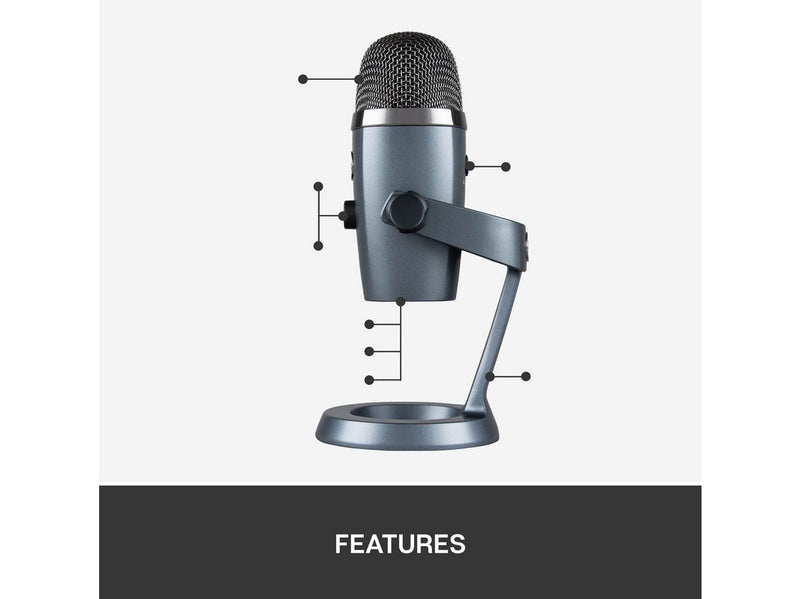 Blue Mic Yeti Nano USB Microphone for Mac and PC - Shadow Grey