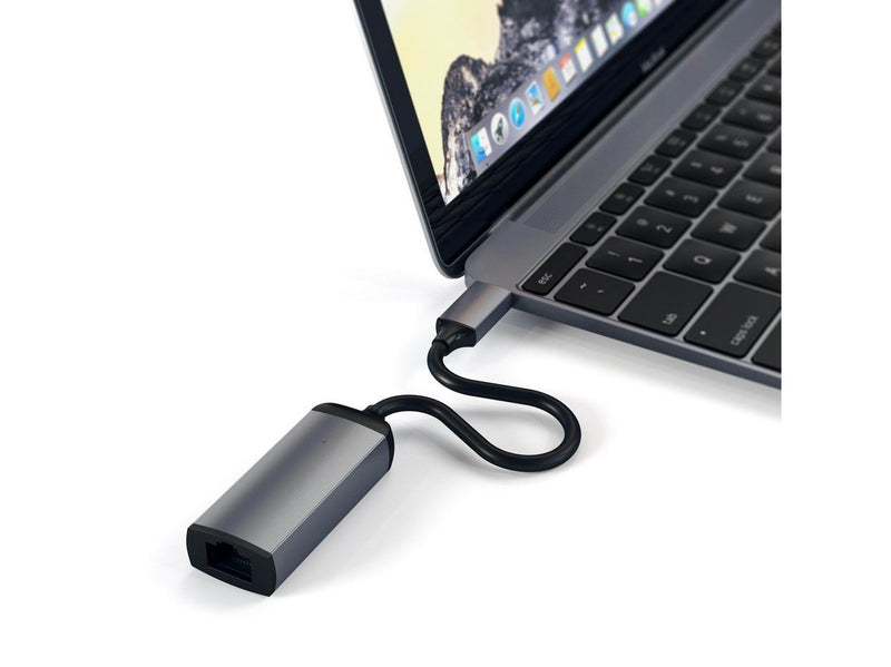 Satechi USB Type C Gigabit Ethernet Adapter Space Grey