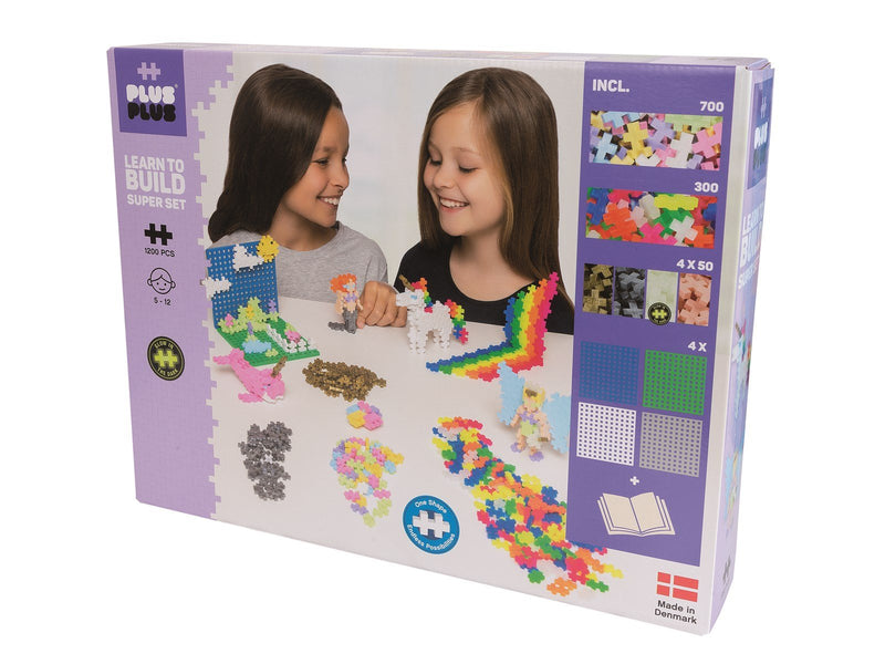 Plus-Plus Pastel Learn to build Super set / 1200 pcs