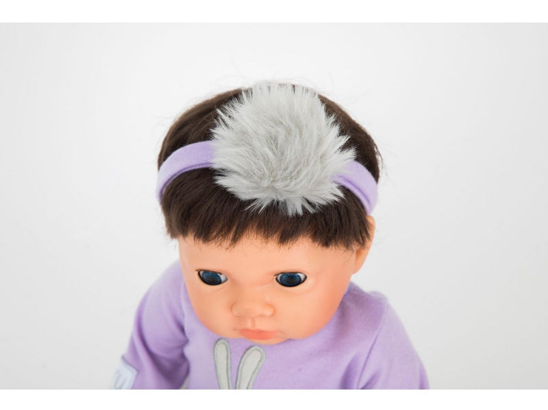 Tiny Treasures Dark Hair Baby Doll Purple Outfit