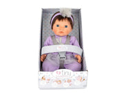 Tiny Treasures Dark Hair Baby Doll Purple Outfit