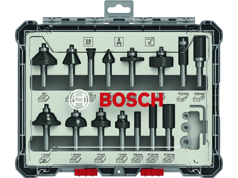 Bosch Bosc Router Set 2607017472 15 tlg. | 2607017