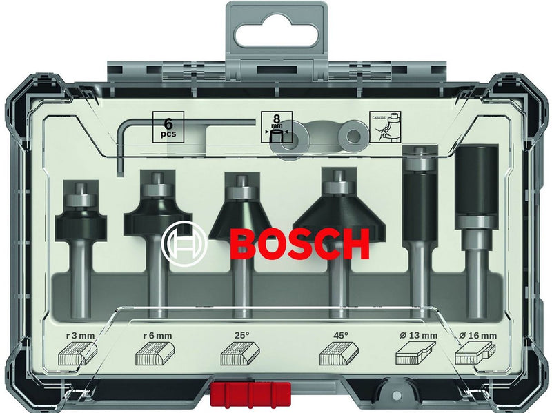Bosch Bosc Fräsersatz 6 pcs Trim&Edging 8mm | 2607017469