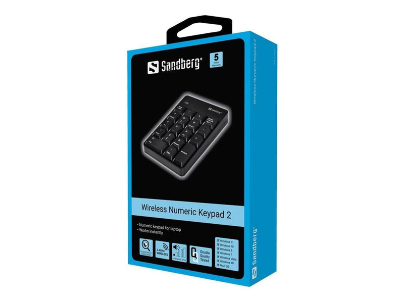 Sandberg Wireless Numeric Keyboard 2 - Numpad - Schwarz