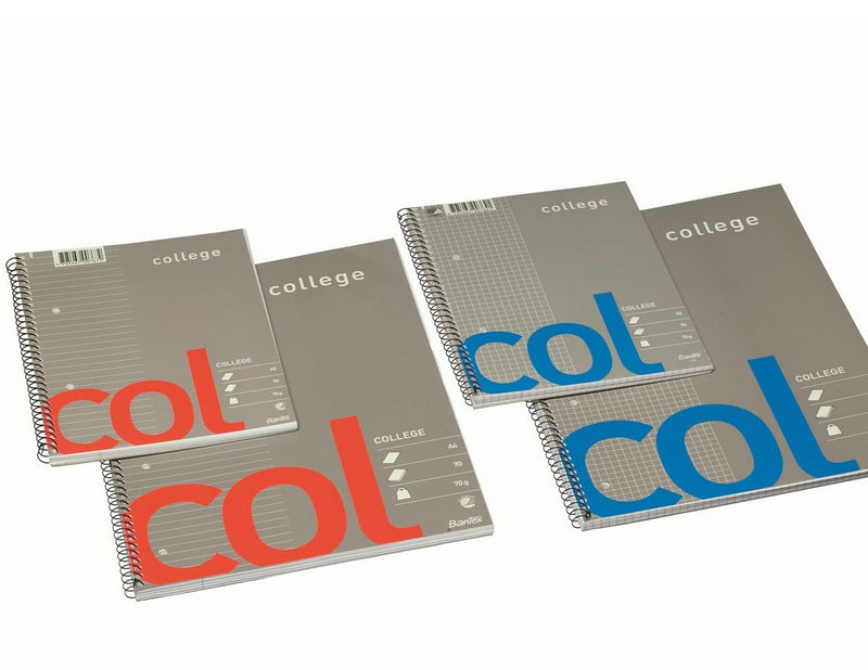 Bantex Col College Pad Squared Punched Holes A5