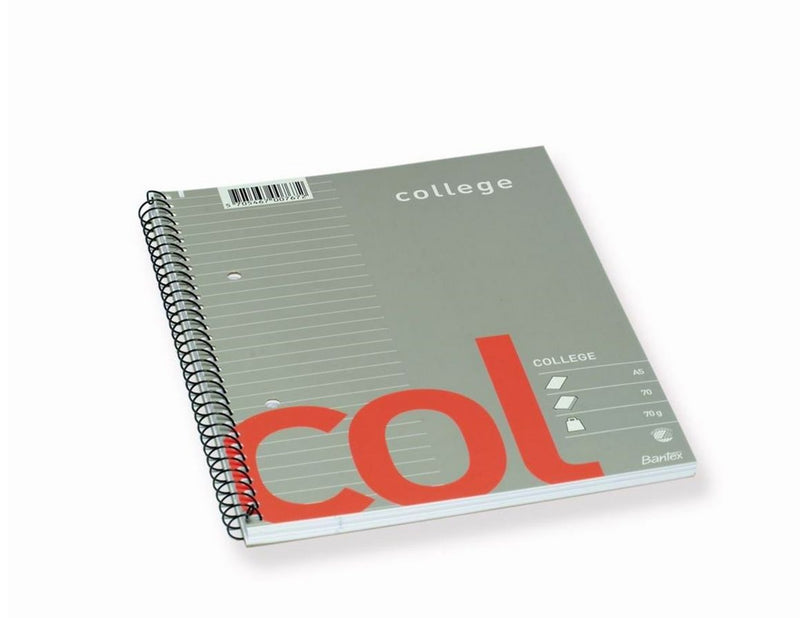 Bantex Col College Pad Ruled Punched Holes A5