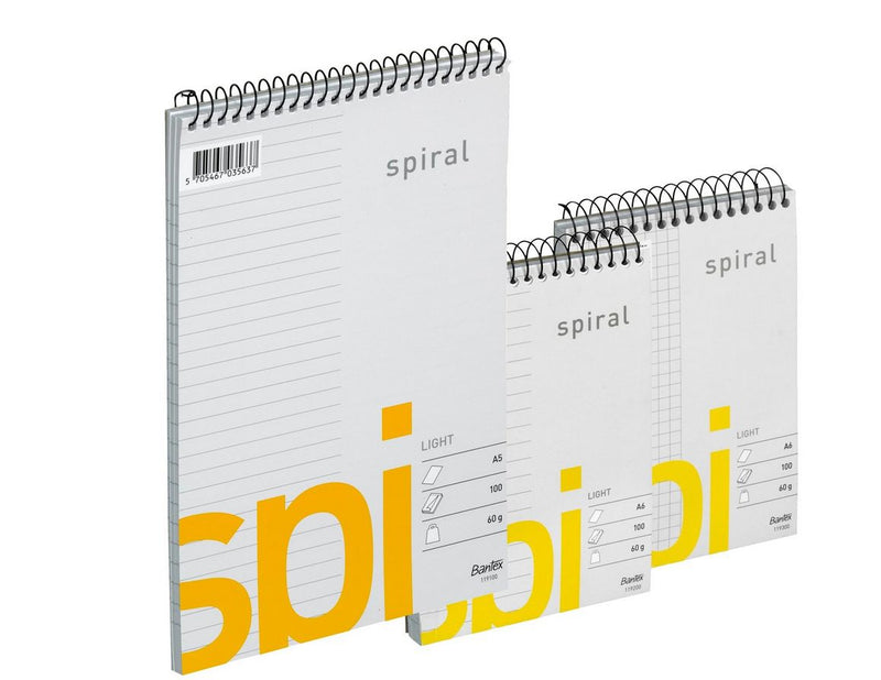 Bantex Light Spi Spiral Pad A6 Ruled