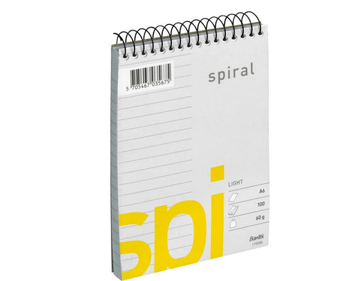 Bantex Light Spi Spiral Pad A6 Ruled