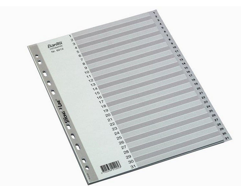 Bantex Strong-Line®Indexes 1-31 Grey