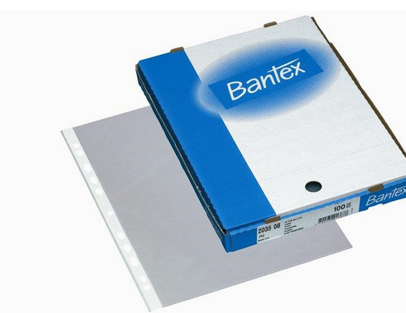Bantex Pockets With Top Opening 0.06 Mm 100 Pcs. Transparant