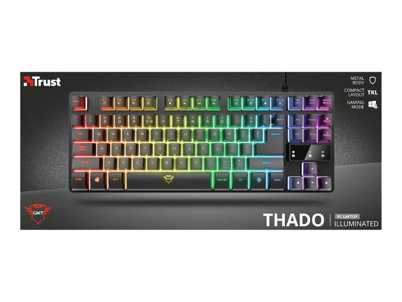 Trust Gaming GXT 833 Thado TKL - Gaming Tastaturen - Nordisch - Schwarz