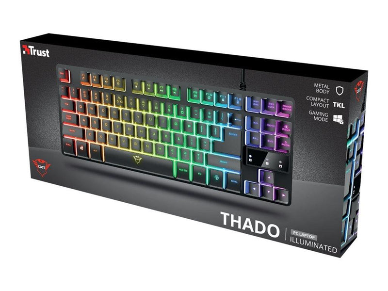 Trust Gaming GXT 833 Thado TKL - Gaming Tastaturen - Nordisch - Schwarz