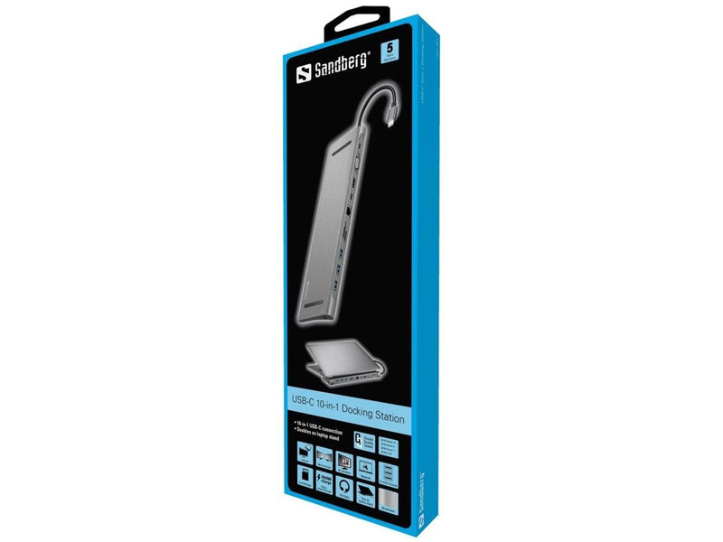 Sandberg USB-C 10-in-1 Docking Station