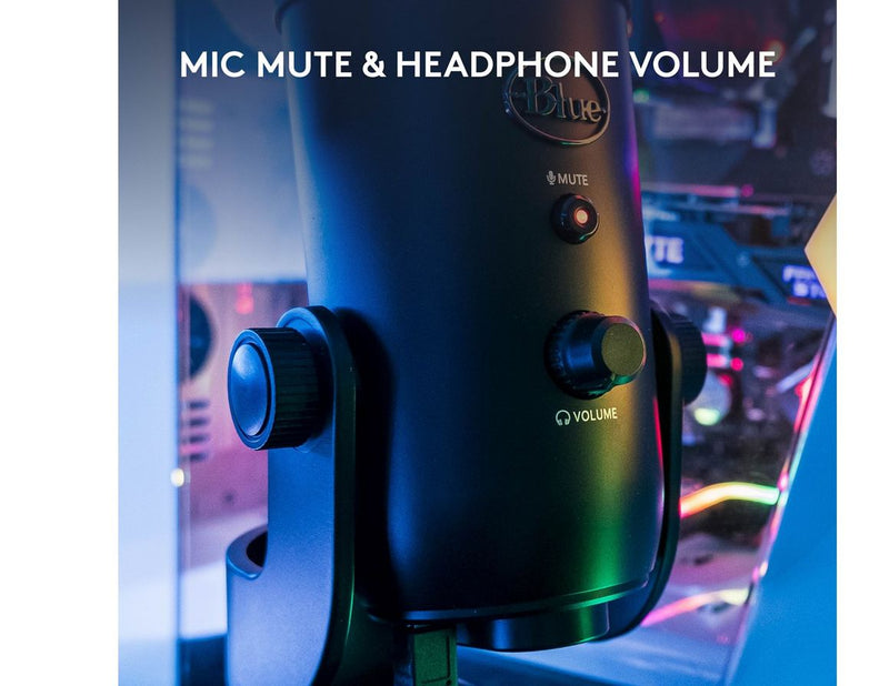 Blue Mic Yeti USB - Blackout - Microphone for Windows PC and Mac