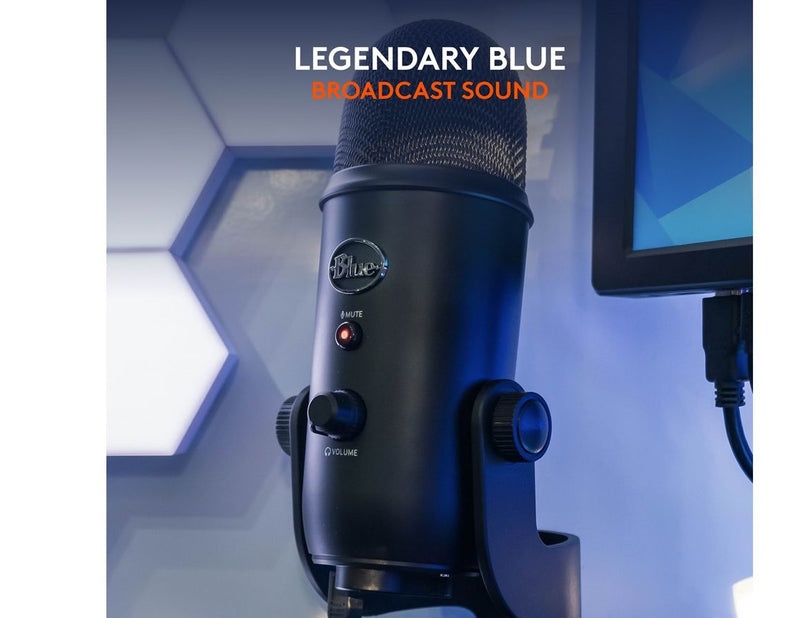 Blue Mic Yeti USB - Blackout - Microphone for Windows PC and Mac