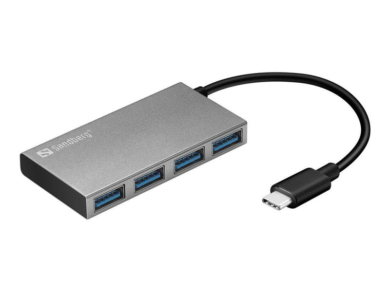 Sandberg USB-C to USB 3.0 Hub USB-Hubs - USB 3.0 - 4 - silber