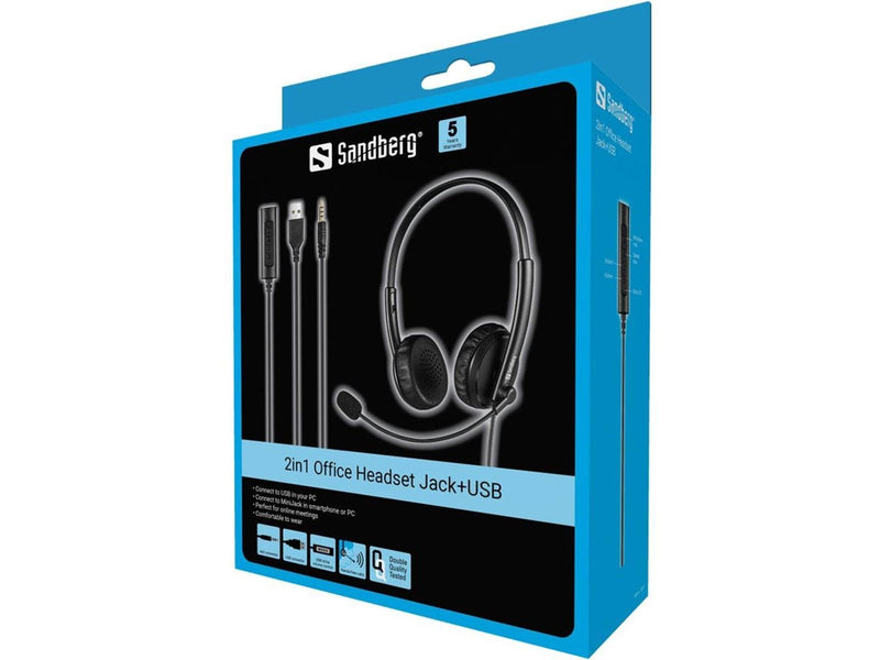 Sandberg 2-in-1 Office Headset (USB/3.5mm)