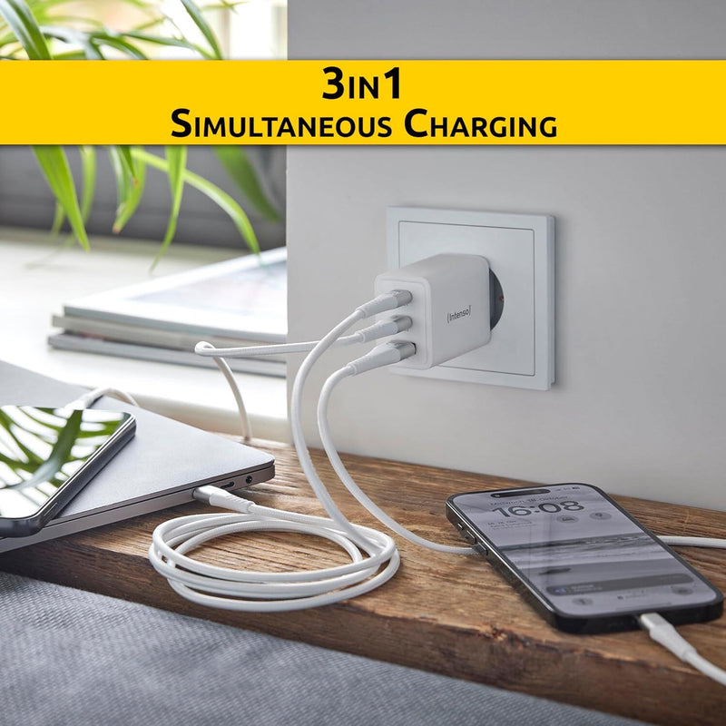 Intenso Power Adapter W65ACC GaN - Weiß