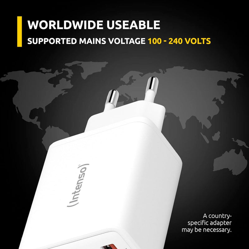 Intenso Power Adapter W65ACC GaN - Weiß