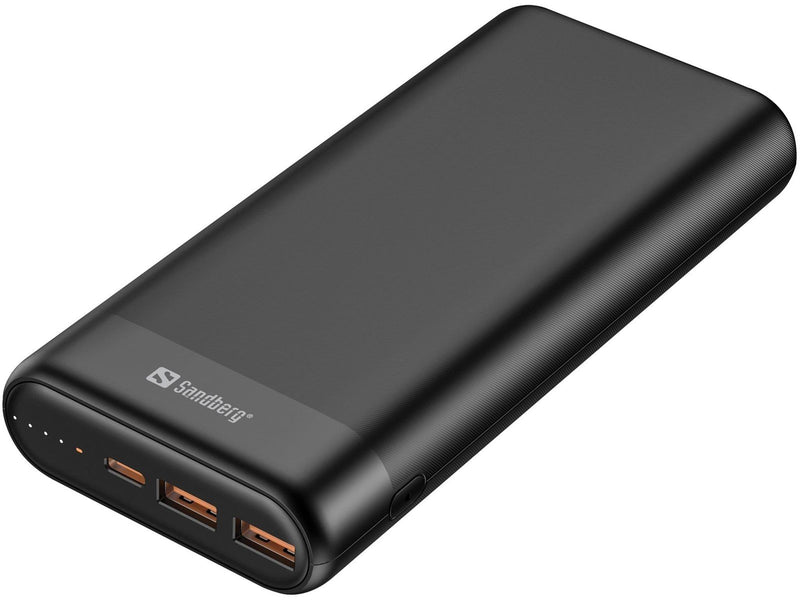 Sandberg Powerbank 20000 PD65W+2xQC3.0 Powerbank (Akku) - schwarz - 20000 mAh