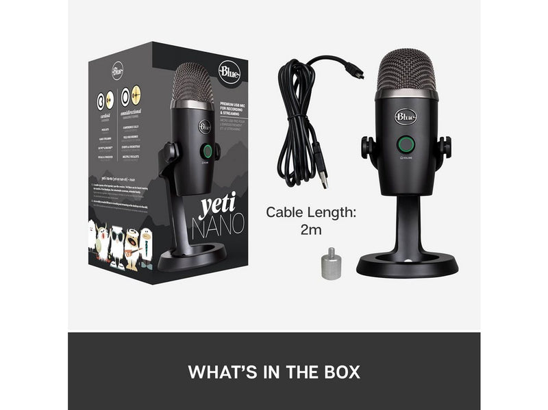 Logitech Yeti Nano USB Microphone for Mac and PC - Black