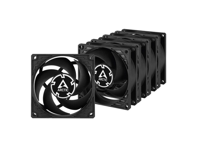 Arctic P8 PWM PST - 5-pack value pack - Gehäuselüfter - 80mm - Schwarz - 23 dBA