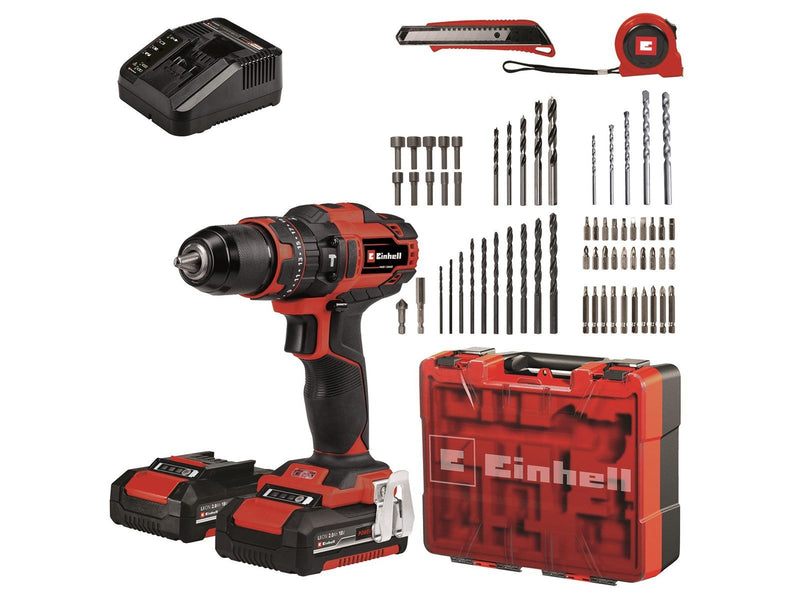 Einhell Cordless Impact Drill TE-CD 18/40 Li-i +64 (2x2.0Ah)