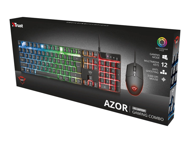 Trust Gaming GXT 838 Azor Gaming Combo - Gaming Tastaturen - Schwarz