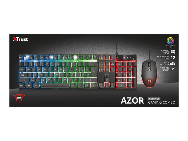 Trust Gaming GXT 838 Azor Gaming Combo - Gaming Tastaturen - Schwarz