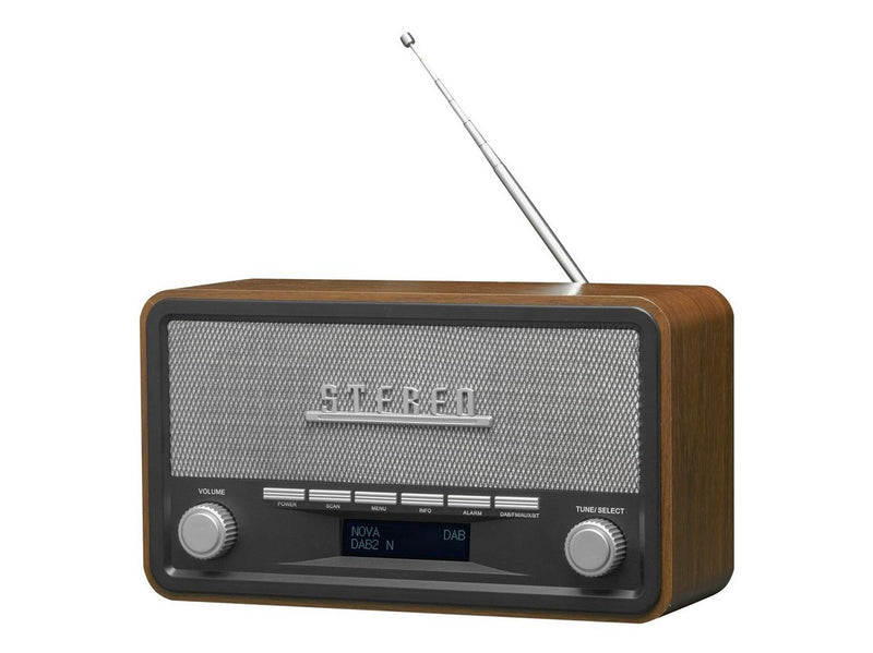 DENVER DAB-18 - clock radio - Bluetooth - DAB/DAB+/FM - Stereo - Braun