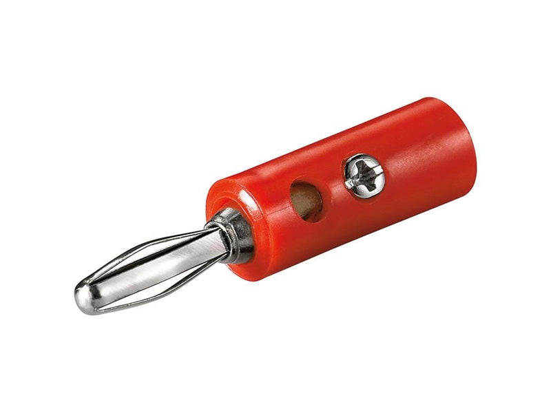 Pro Banana Plug 4mm - Red - 10 Pack