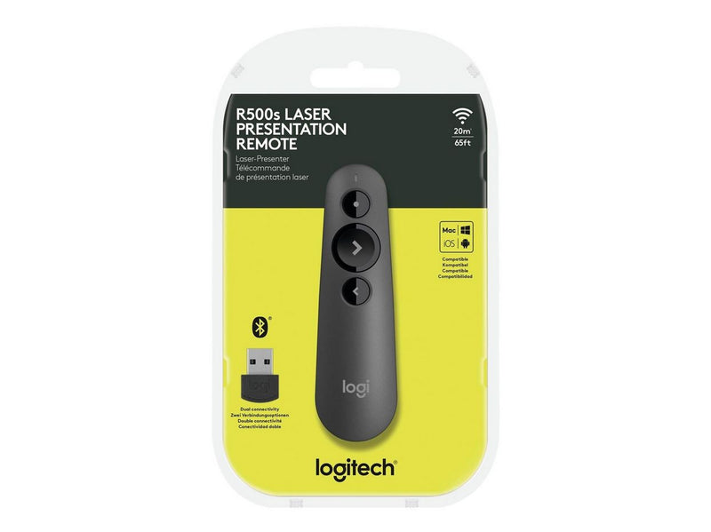 Logitech R500s Laser Presentation Remote - Graphite