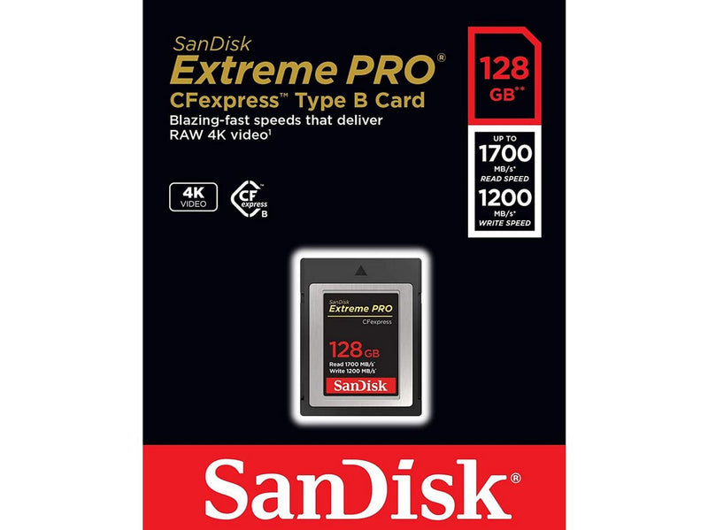 SANDISK Extreme Pro CFexpress - 1700MB/s - 128GB