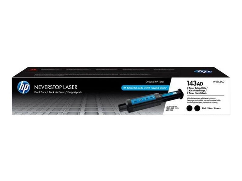 HP 143AD / W1143AD - Black Toner 2-Pack